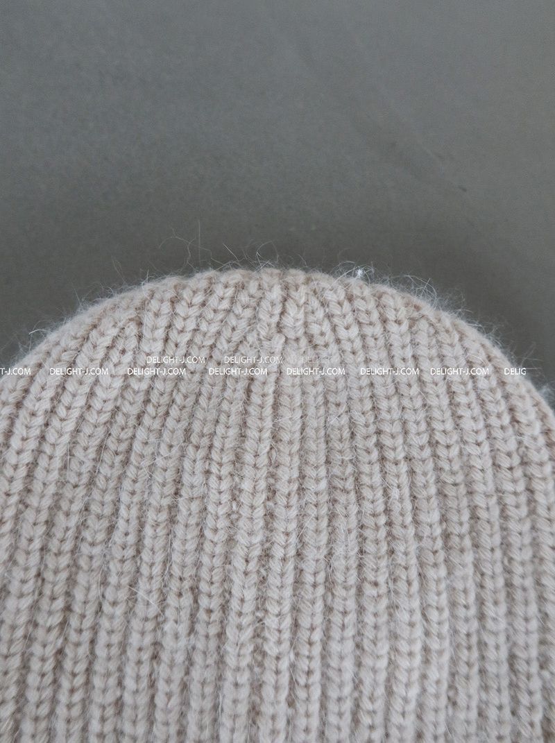 Angora knit earring bonnet