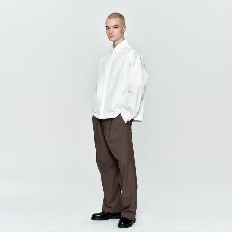 Crinkle String Shirt Jumper White