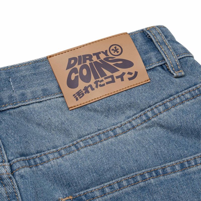 "Y" Embroidery Relaxed Denim Pants