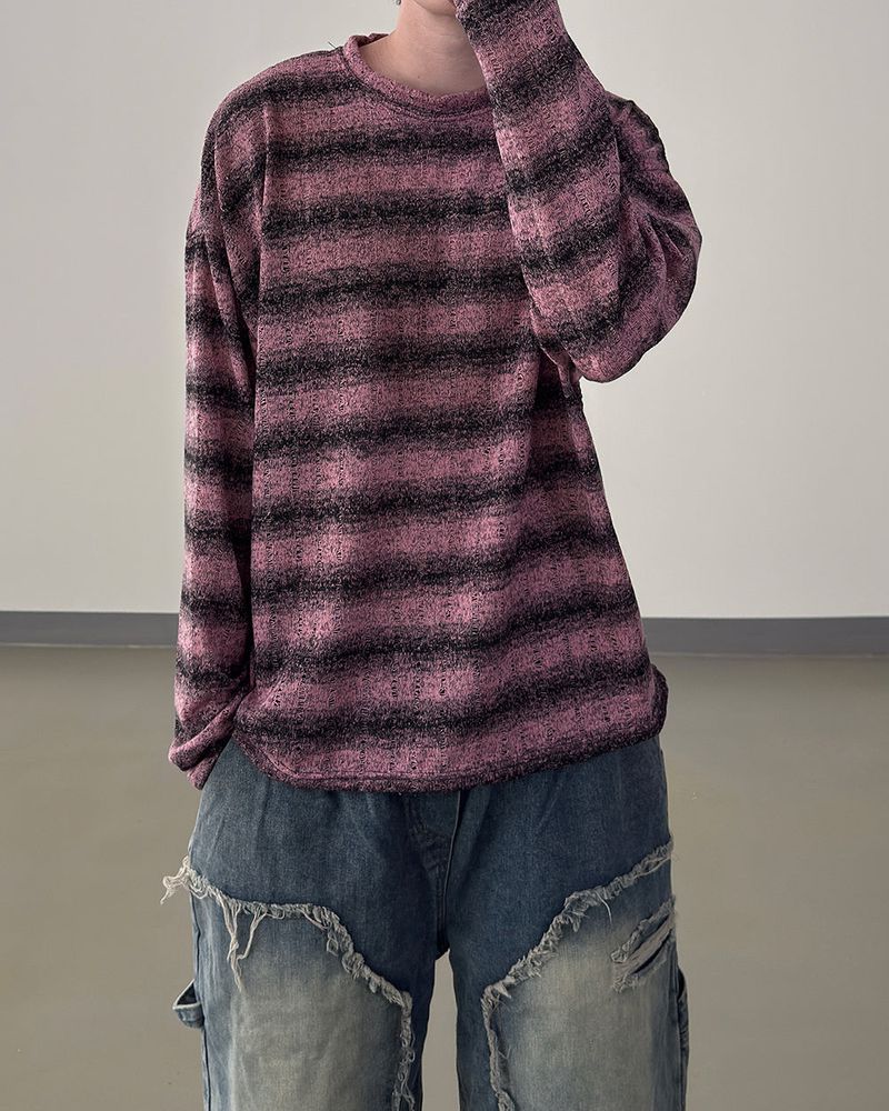 Ruin See-Through Stripe Knit