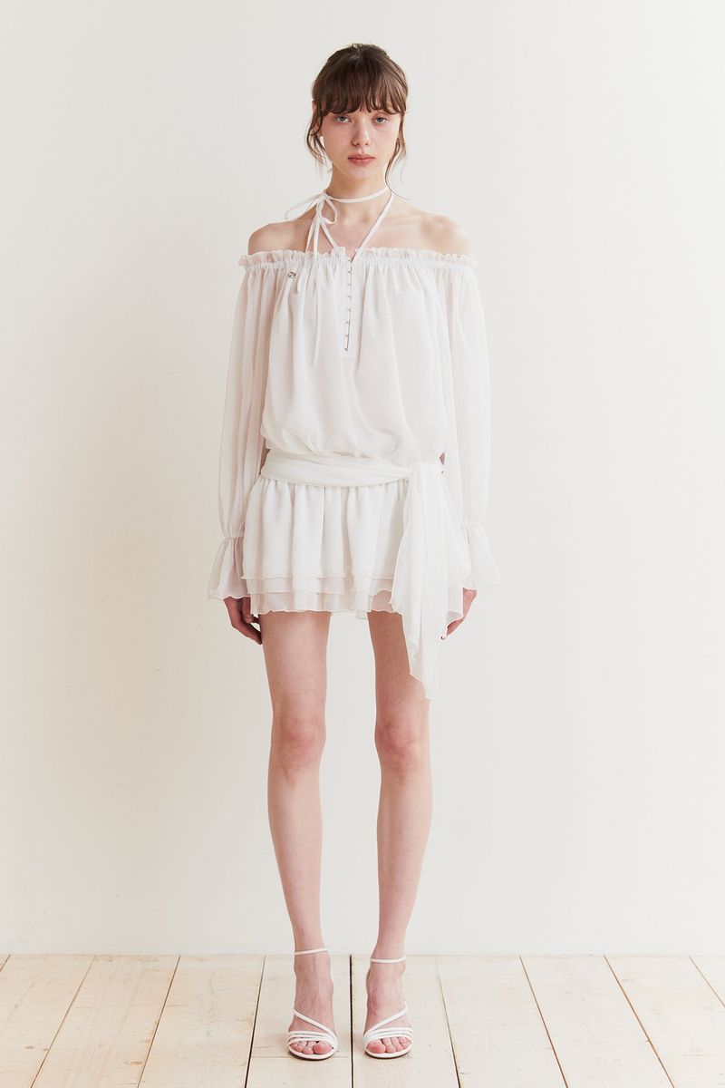 ANGEL HOOK DRESS white