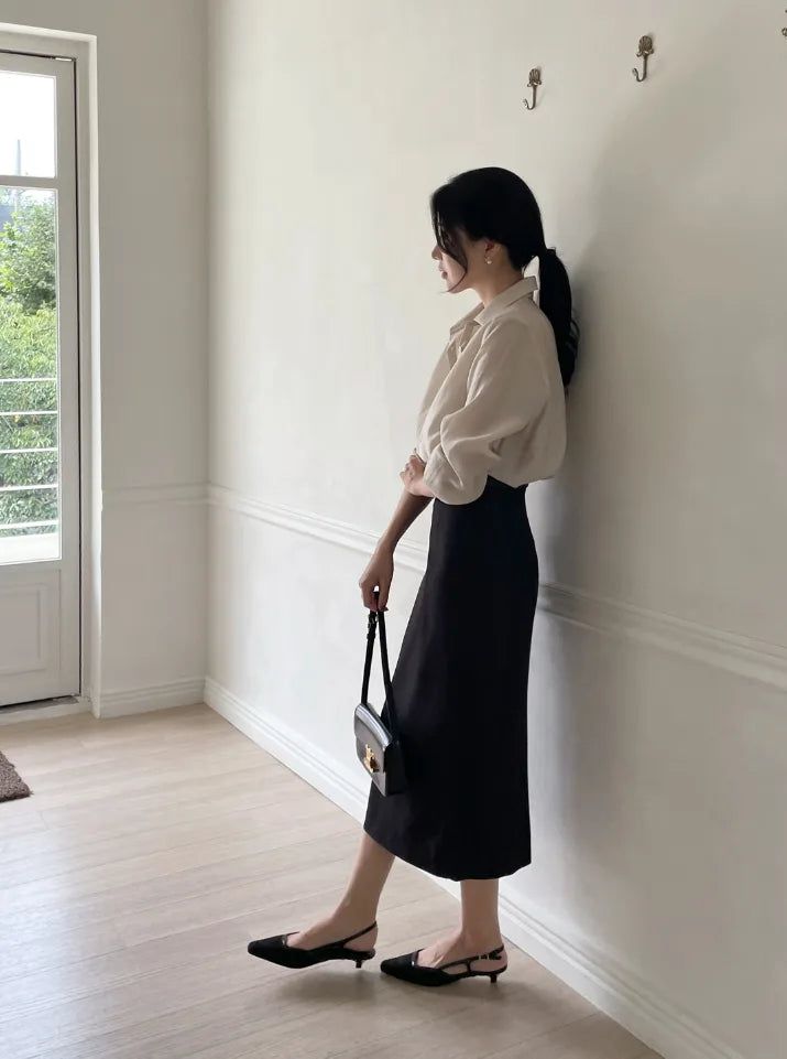 Dren Sheer Shirt Blouse (Strap Set)