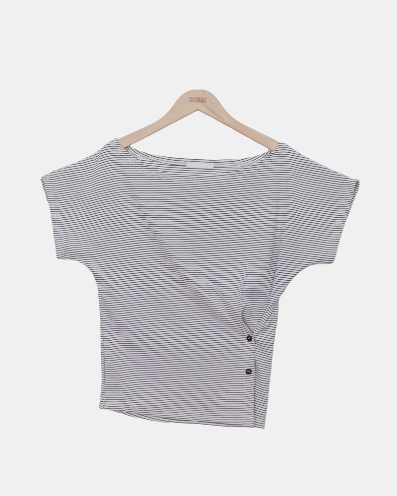 Shoto Wrap Button Short-Sleeve T-Shirt