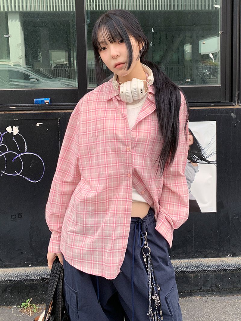 SHIRRING CHECK SHIRT (2C)