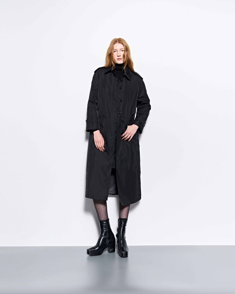 Throat Latch Trench Coat _ Black