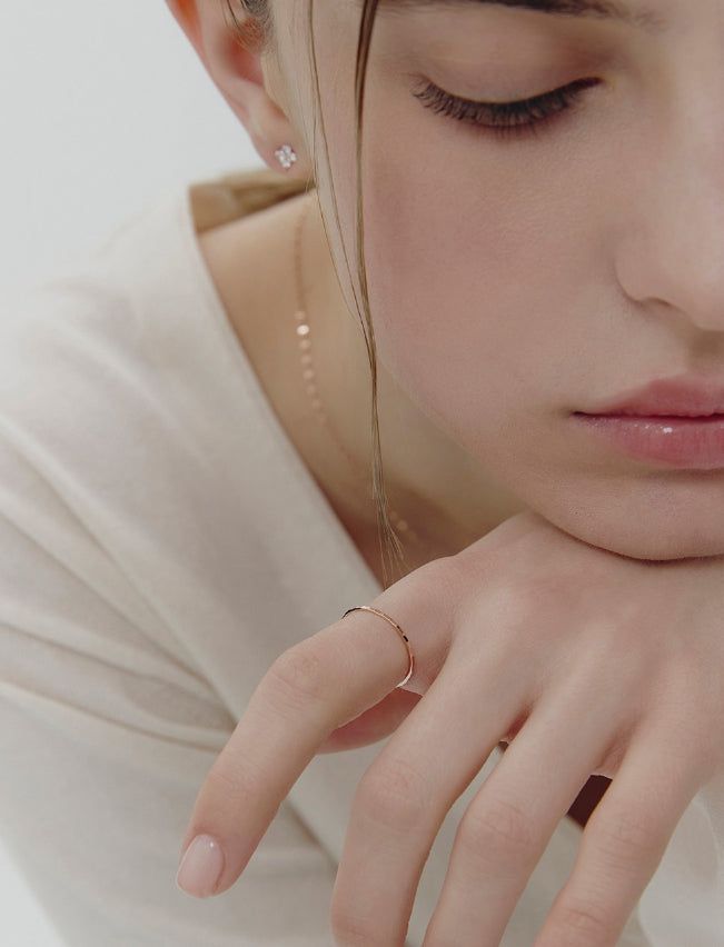 26SS★ Truly Essence 14K Single Cutout Ring