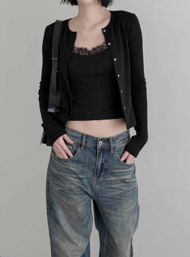 Roble Lace Cardigan Set