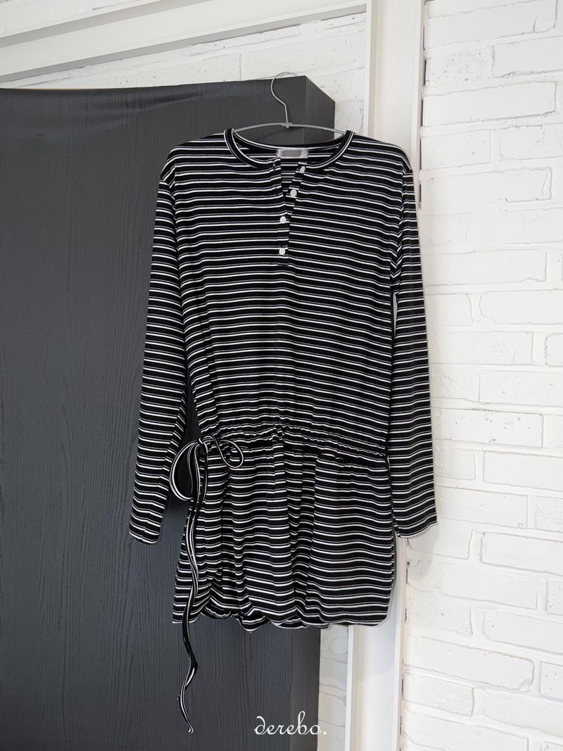 wool fleece stripe strap pumpkin dress