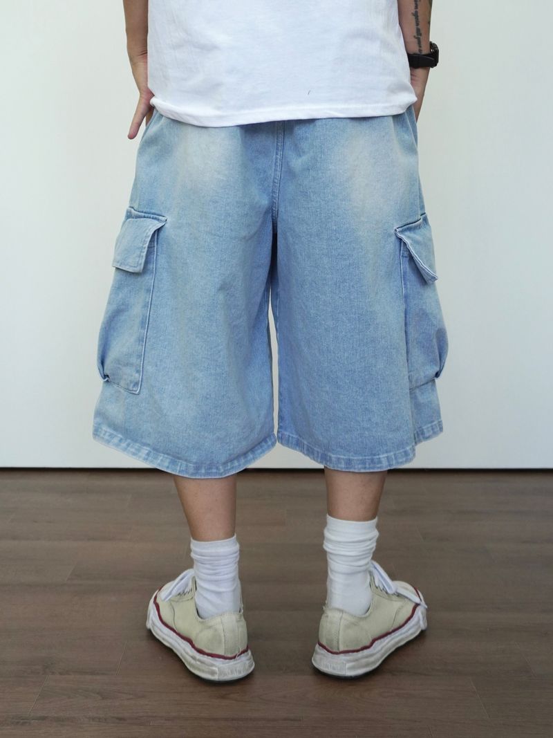 Vintage Washed Denim Shorts 3C