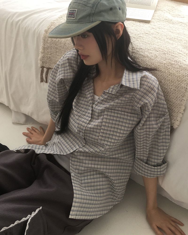 WONDER WONDER(ワンダーワンダー)の「Piccol Oversized Fit Checkered Shirt(Tops)」