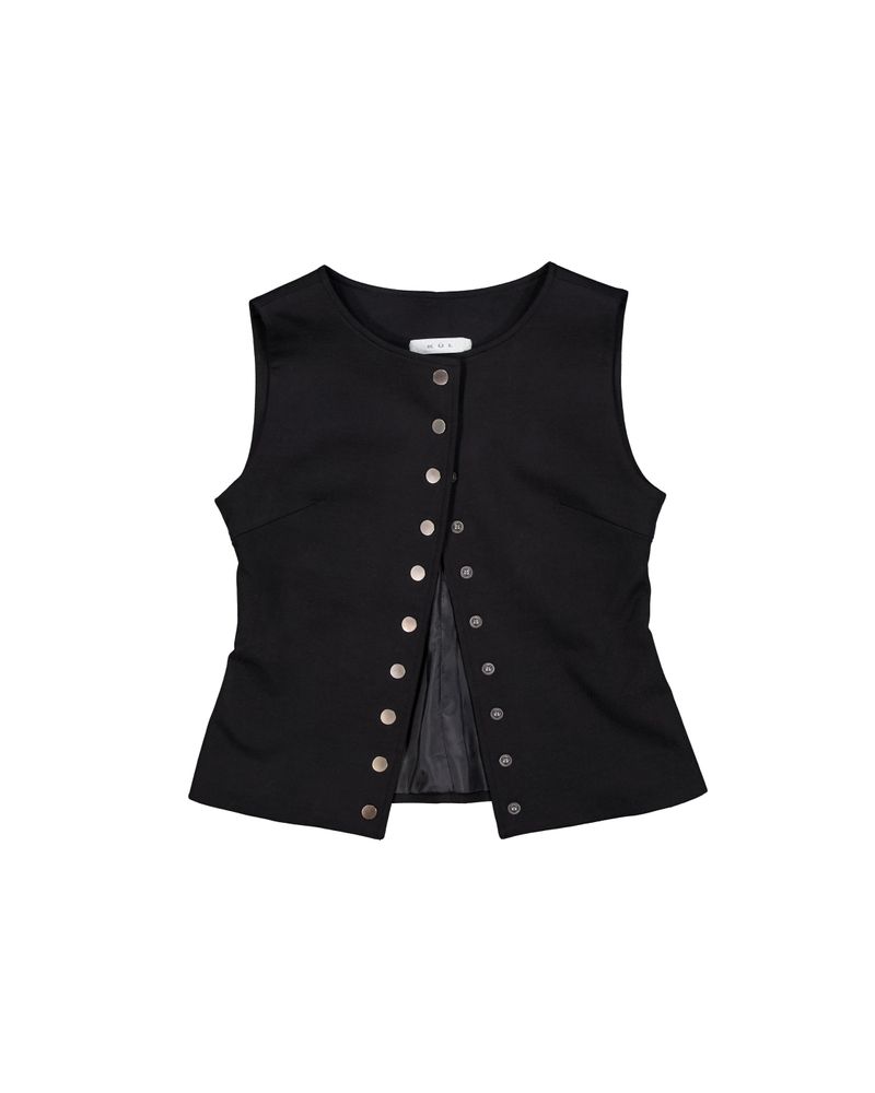 Button vest [Black]