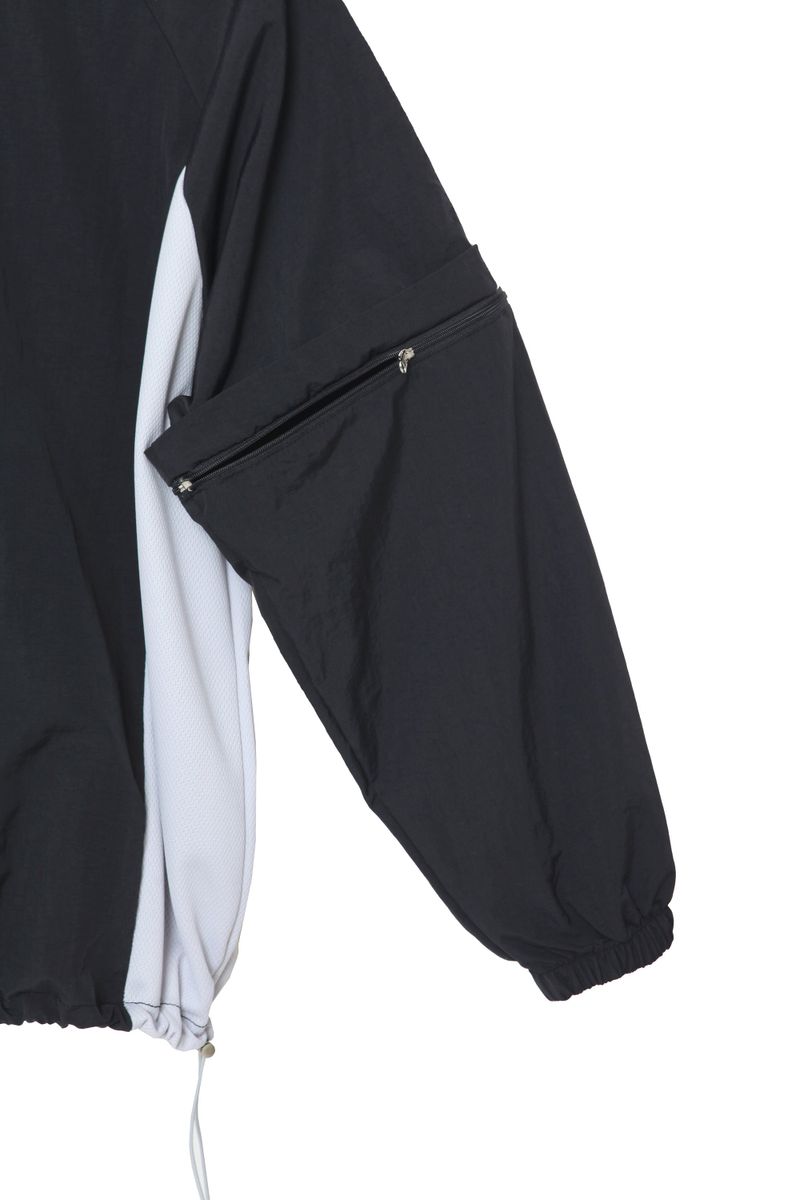 two-way nylon sweatshirt