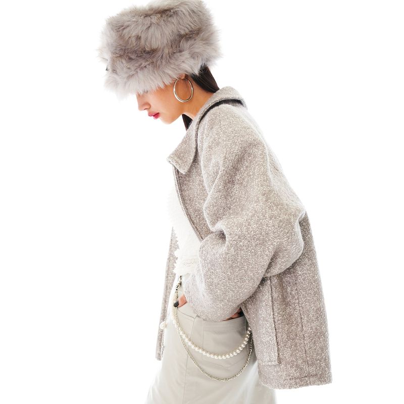 Stardust Boucle Wool Jacket [Gray]