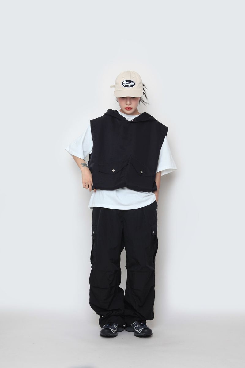 WASHIHO hooded pocket vest