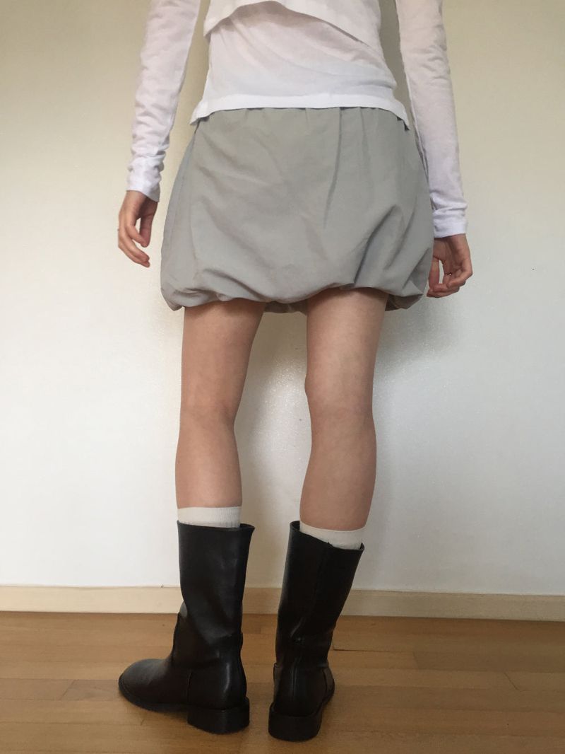 Tie Balloon Mini Skirt (4 colors)