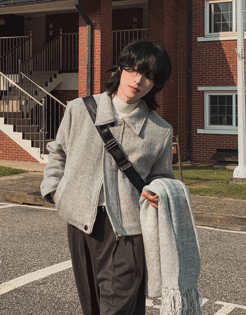 2PLAN（ツープラン）の「ウルフモヘアクロップジャケット (2 color)（Jackets/Outerwear）」