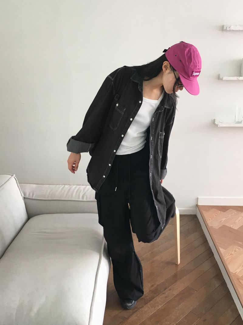 [BASIC/LONG] Adik Double Pocket Pintuck Cargo Two-Way Long Wide Jogger Pants
