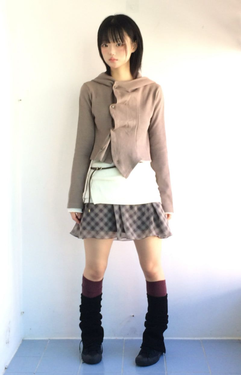 Rough Cutout Hoodie Jacket