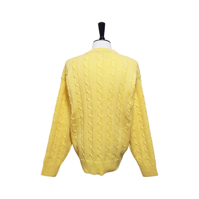 Yellow Cable Knit