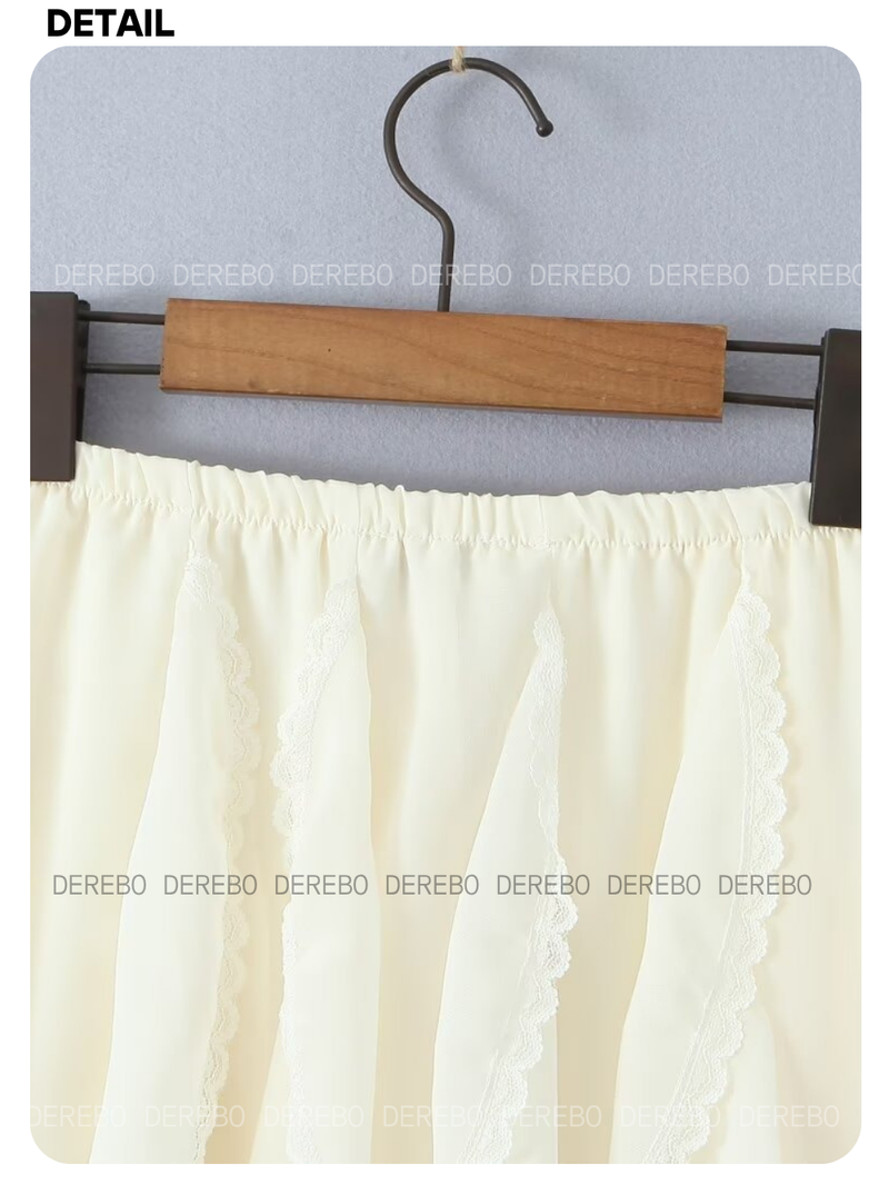 Lily Chiffon Lace Midi Skirt