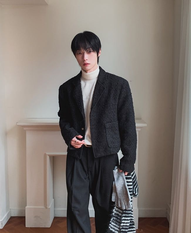 Flat Cropped Tweed Jacket