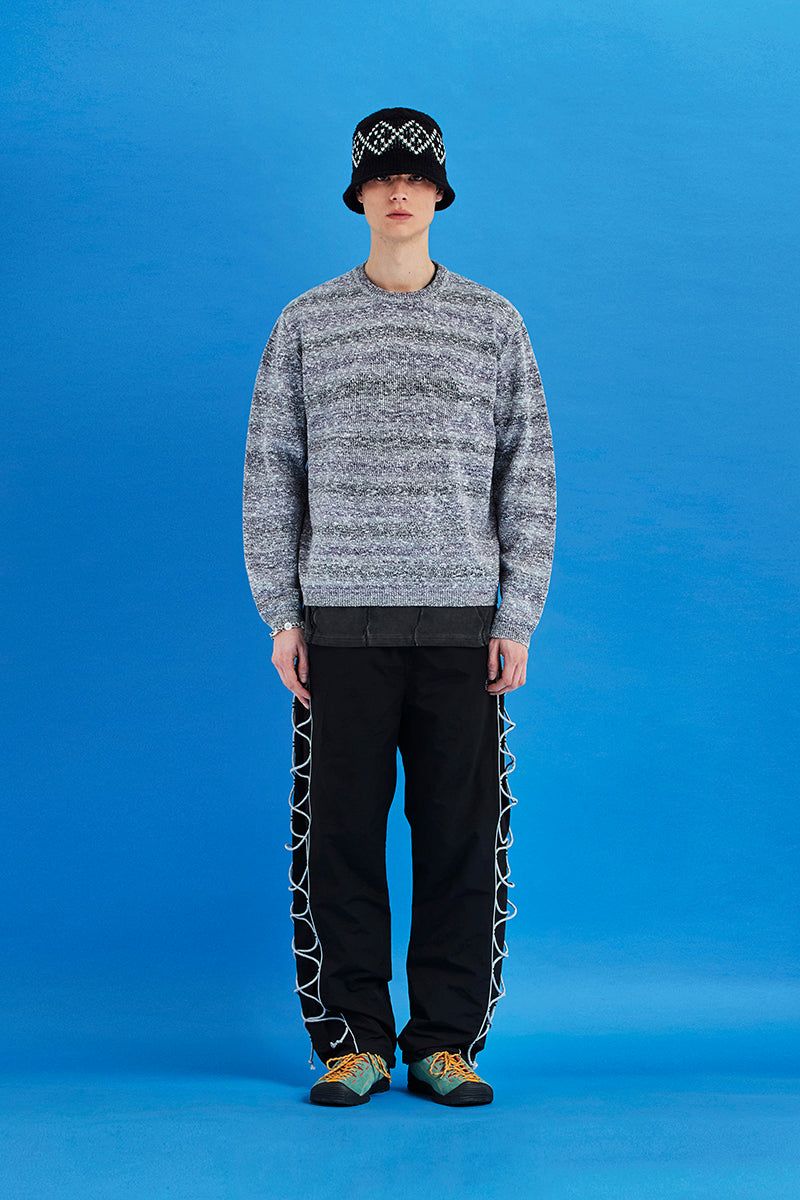 STRING NYLON PANTS / BLACK