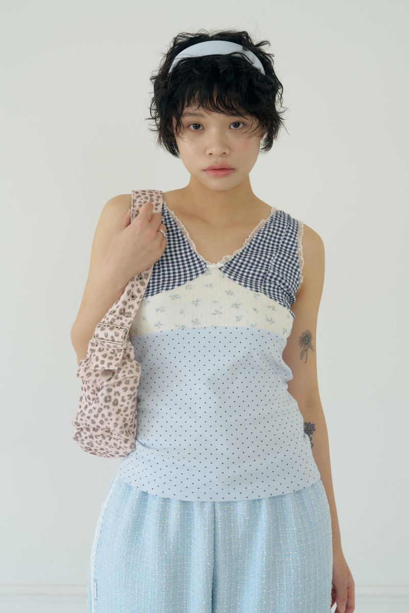 POPPY TWEED PANTS (BLUE)