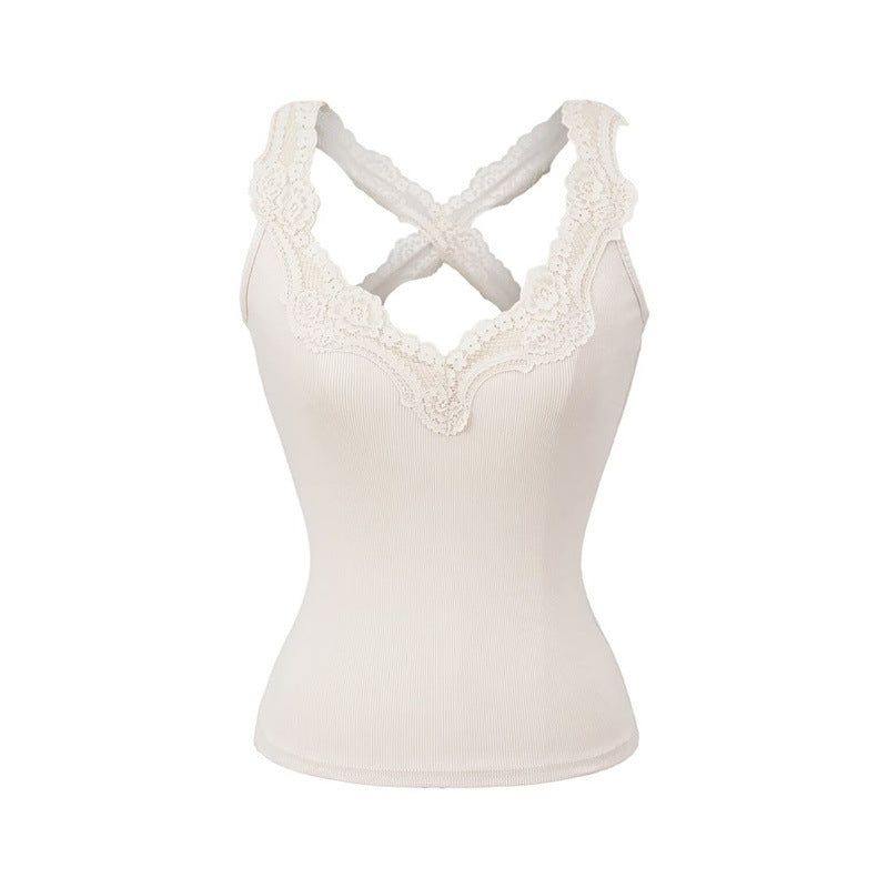 Alessa Lace Cross Camisole