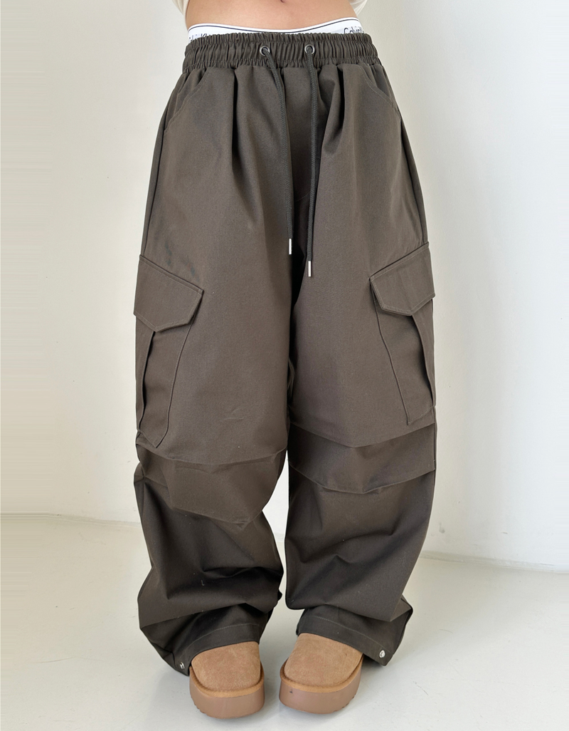 BUTTON CHANGE JOGGER + WIDE🤍🖤🤎 - 3 COLORS
