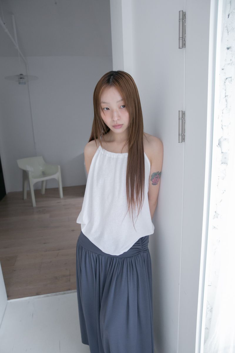 sand strap halter sleeveless top(3colors)