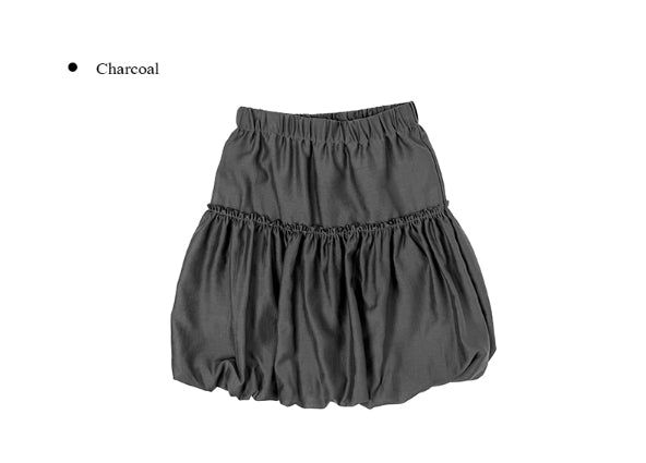Buro Frill Banding Balloon Midi Skirt