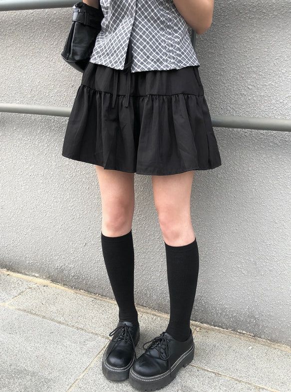 anyonemore（エニーワンモアー）の「Mien Tiered Banding Mini Skirt（Pants）」