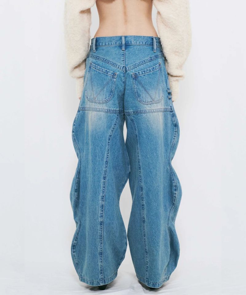 WAVE DENIM PANTS