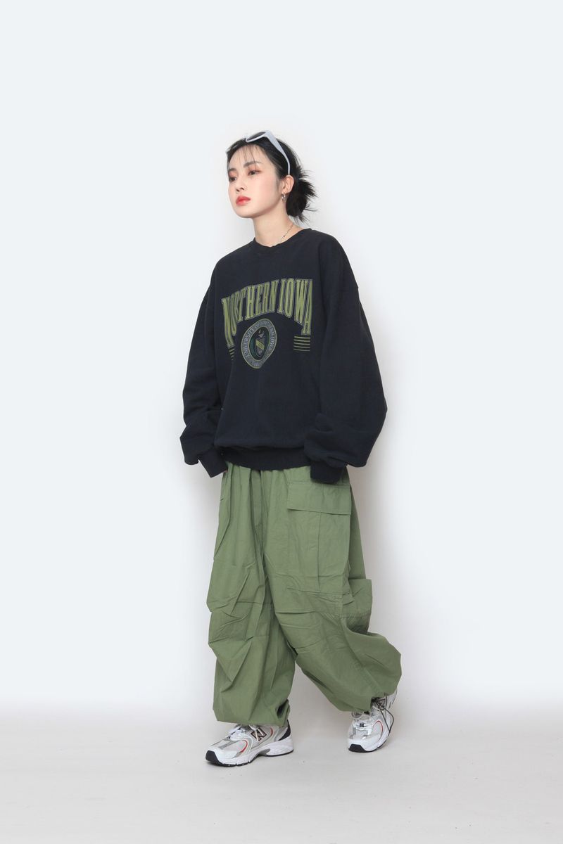 Cotton Balloon Cargo Pants