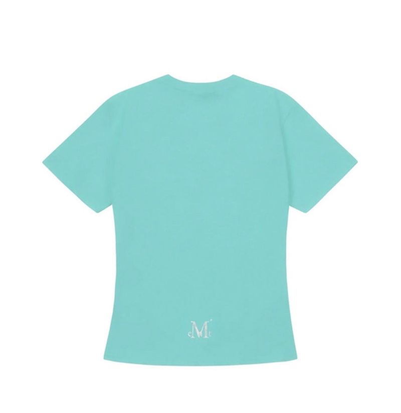 AVIX VIVID SILVER PRINT SLIM FIT HALF T