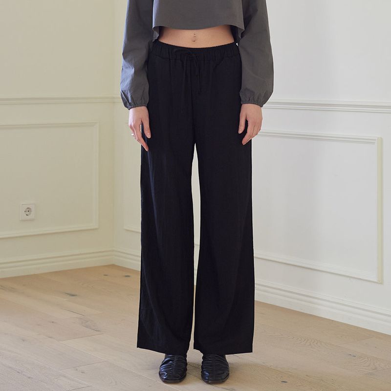 BASIC BANDING PANTS (BLACK)