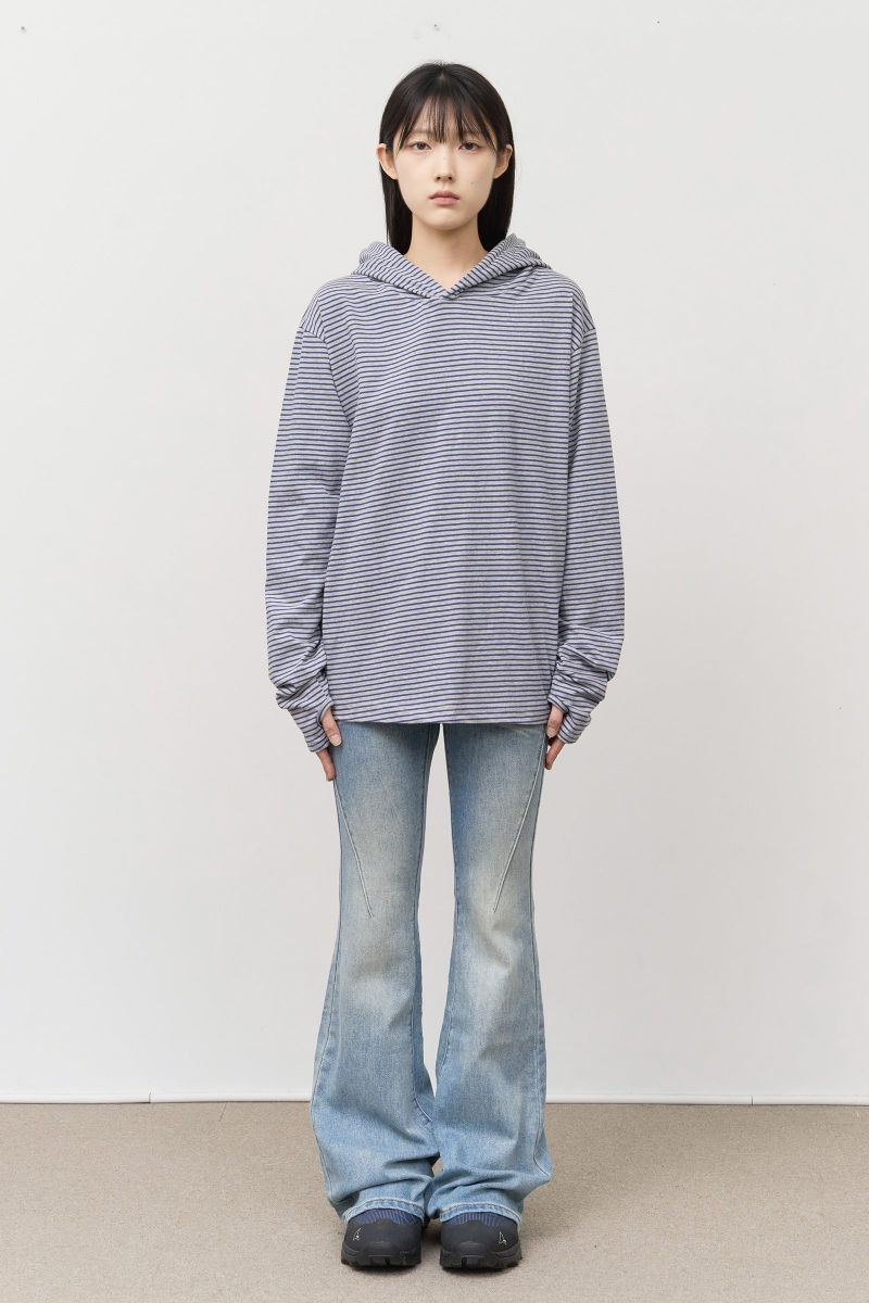 Yen Striped Hooded Top