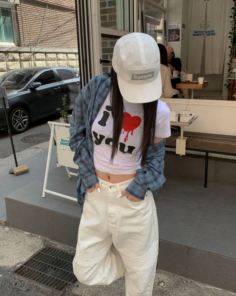 (Unisex) Destroyed check shirts