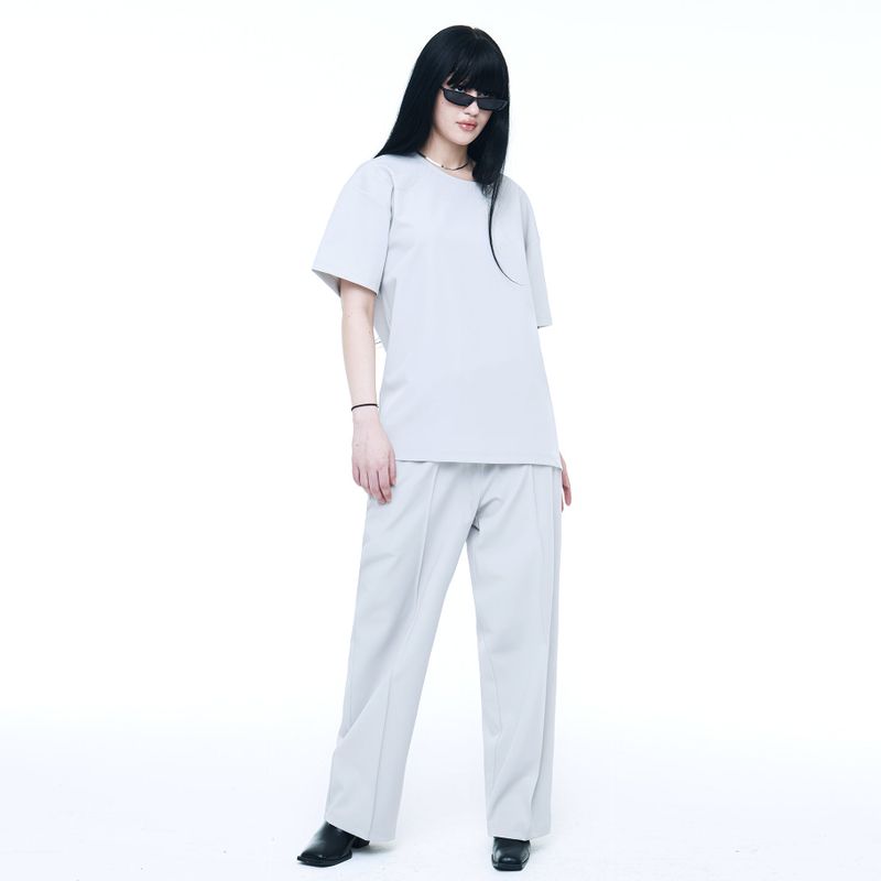 WOVEN 1/2 HALF T-SHIRT COOL GREY