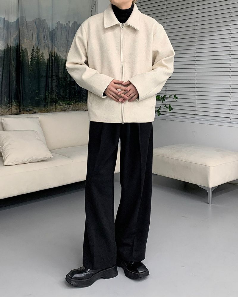 CH Napping Pintuck Wide Slacks (2 colors)