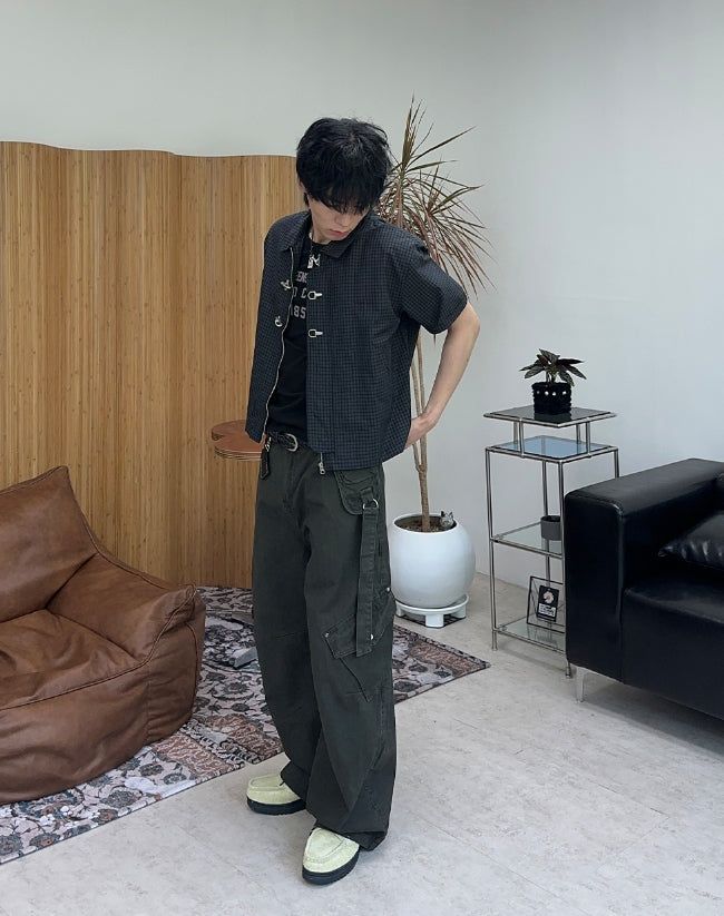 Sedon buckle check shirt jacket