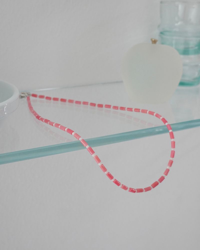 Tiny coral necklace_pink