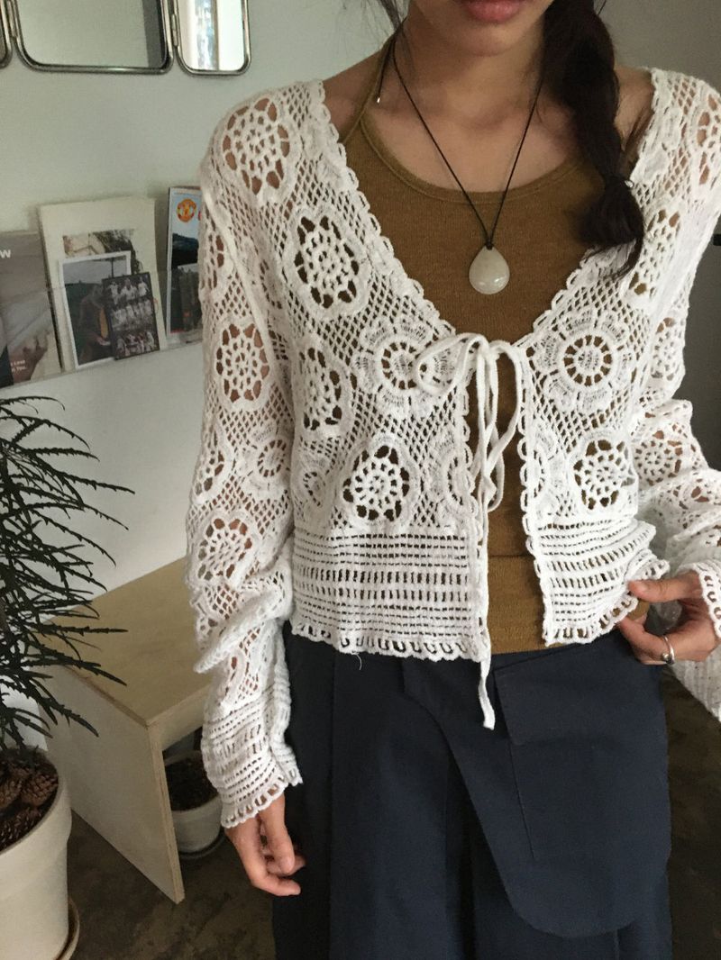 Schiele Crochet Bolero (2color)