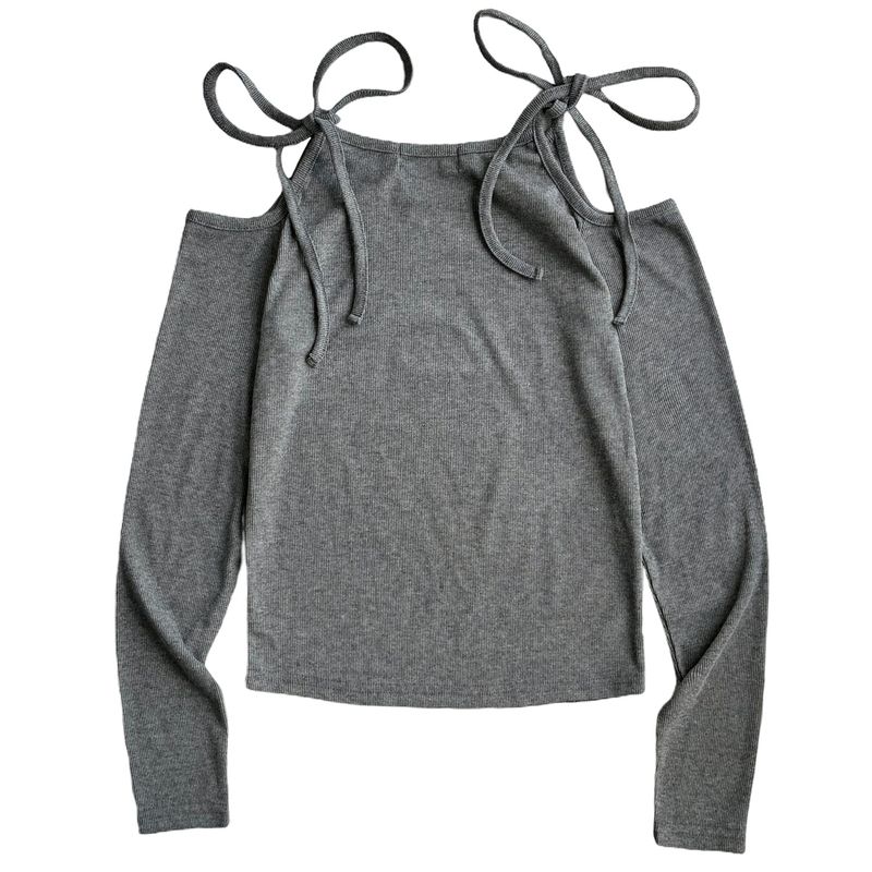 NEKI RIBBON OFF SHOULDER T (3COLOR)