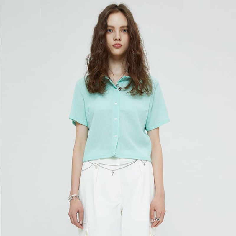 SPERONE(スペロネ)の「RELAXED CRINKLE SHIRT (MINT)(Tops)」