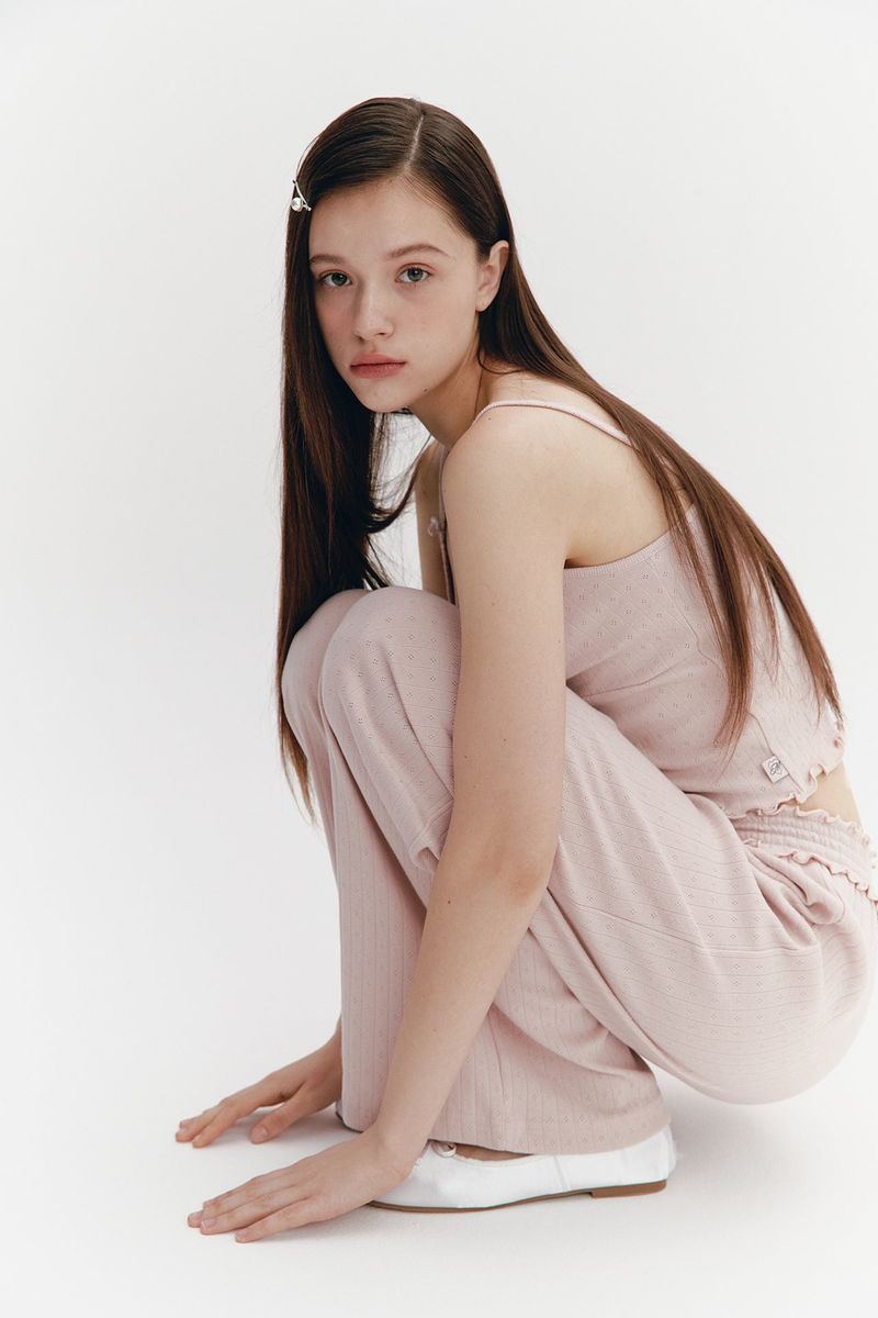 Wave Frill Pants Pink