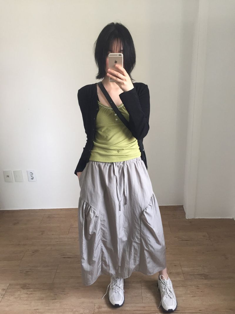 Vertical punching v-neck cardigan (4color)