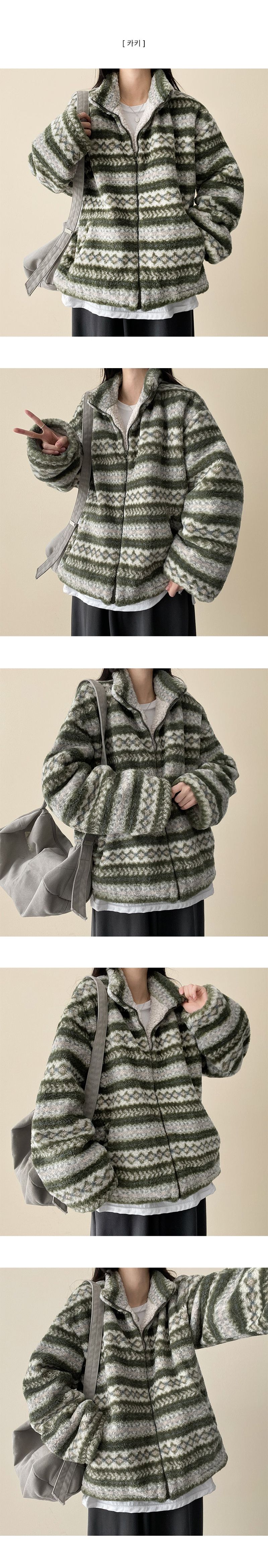 Pattern Nordic Fleece Jumper