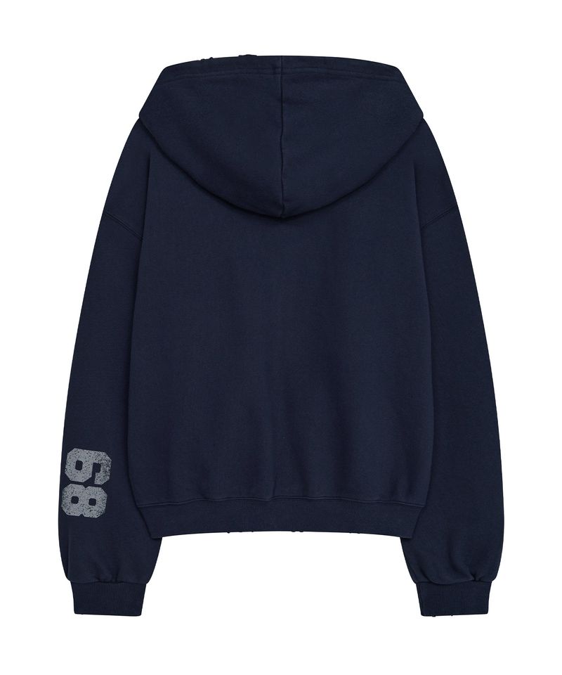 mid horse zip up (navy)