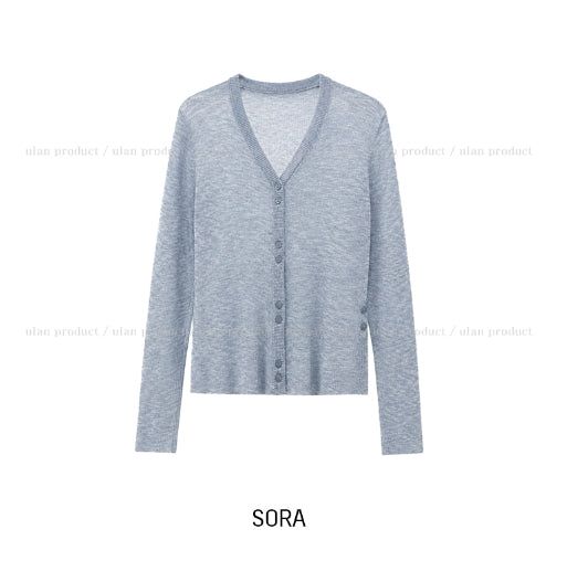 Henne Double Button See-Through Cardigan